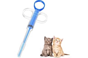 VIOJRLLY Pet Pill Dispenser, Sparapillole per Gatti, Cani, Riutilizzabile, Sicuro Efficace Animali Domestici Siringa con 2 Pezzi Punta in Silicone, Siringa per Animali da Compagnia per Pillole Capsula (Blu)