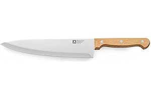 Richardson Sheffield - Couteau de chef - Artisan - Acier inoxydable 13 C, Finition Satinée - Lame 20 cm - Bois clair