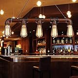 Diese Deckenleuchte im industriellen Retro-Stil ist eine ideale Leuchte, die Wärme und Wärme in Ihre Küche oder Ihr Wohnzimmer bringt. Perfekt für die Bar, die Insel, die Küche, das Büro und vieles mehr.