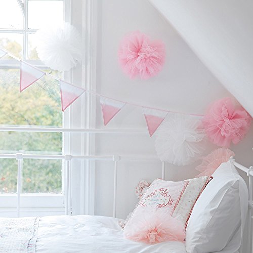 rosa Tüll-Pompoms 3er Set - 2