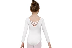zffriction Ballettanzug Mädchen Ballettkleidung Langarm Kinder Ballett Trikot Turn-Leotards Gymnastik Turnanzug Trikot aus Baumwolle für Mädchen Damen