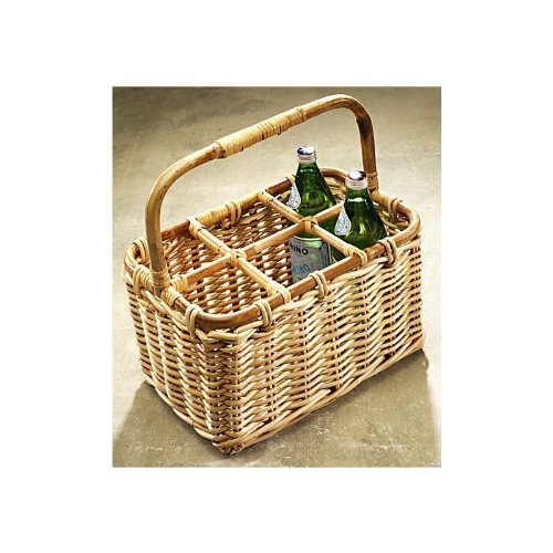 Flaschenträger 6 - teilig Rattan