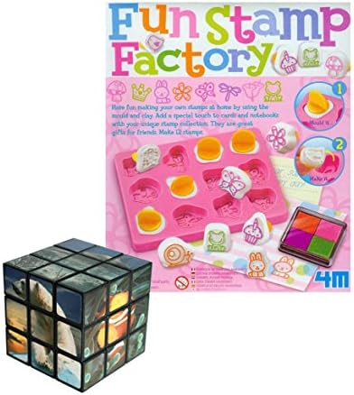Low Cost Great value Make Your Own Fun Stamp Making Kit - Creative Arts &amp; Crafts &amp; FREE Brain Teaser Sealife Cube Puzzle Set - Great Gift Present Idea for Christmas Xmas Stocking Filler Birthdays or Ideal Reward Treat or Pocket Money Toys &amp; Games Age 5+ Girls Girl Child Kids Children