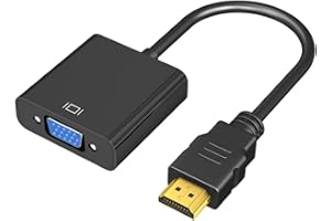 TingDongWei HDMI to VGA Adapter, 1080P HDMI Male to VGA Female Adapter for Computer, Desktop, Laptop, PC, Monitor, Projector, HDTV and More (Black)