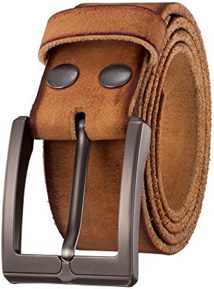 Men's Casual Dress Genuine Leather Belt,Regular Big &amp; Tall Sizes Enclosed in an Elegant Gift Box (42-44, brown)