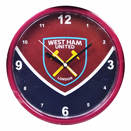 West Ham United FCOfficial Swoop Wall Clock (One Size) (Claret/Navy)