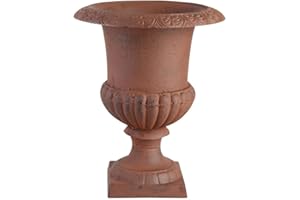Esschert design XH61-AR 43 x 31 x 31cm 45cm High Cast Iron French Urn - Brown