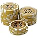 Produktbild 50 Pokerchips 13g Clay (Ton) Laser Metallkern Ultimate hochwertige Markenware einzigartig (gelb - Wert 1000)