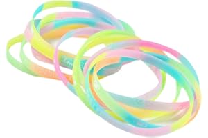 Amasawa 50 stycken silikonarmband armband fluorescens lyser i mörkret för barn gåvor festtillbehör present