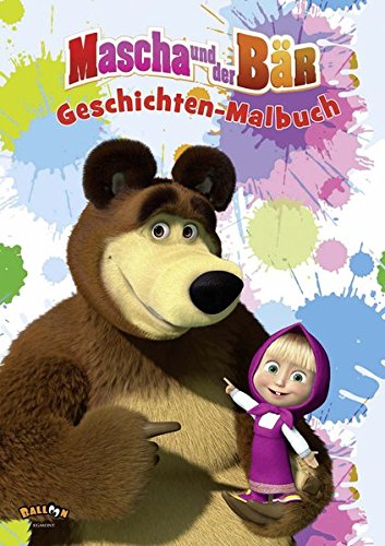 Preisvergleich Produktbild Mascha und der Bär - Geschichten-Malbuch