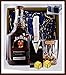 Produktbild Geschenk Jim Beam Single Barrel Bourbon Whiskey + 2 Original Edelstahl Kühlsteine, goldfarbend im Smoking + Glas Nachtmann kostenloser Versand