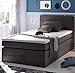 Produktbild Froschkönig24 Hawaii Boxspringbett 120x200cm Bett Einzelbett Kinderbett Anthrazit, Ausführung:Variante 3