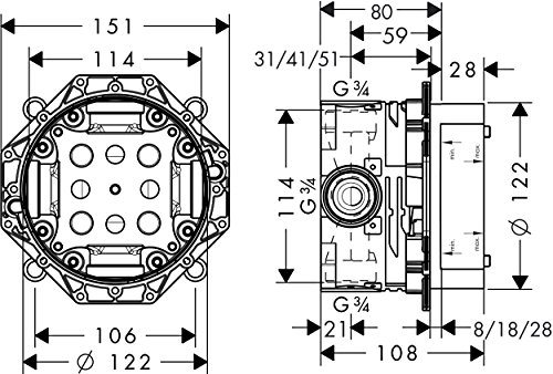 hansgrohe Grundkörper iBox universal - 2