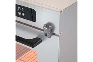 SAFELON 1 PC Baby Safety Oven Door Lock, Double Button Oven Lock for Kitchen Safety (Trasparente-black)