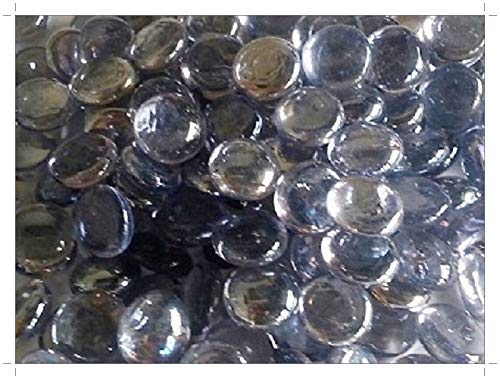 100 gris morado redondo de cristal Pebbles/piedras/cuentas de pepitas de gemas//17 - 20 mm