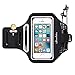 Produktbild Handy Armband Landnics Sportarmband iPhone Android sebis 5.5 inch Schweißbeständiges Armband-Etui mit Schlüsselhalter, Kabelfach, Kartenhalter für Handys Samsung Galaxy iPhone 7/6/6S/5 (Schwarz+)