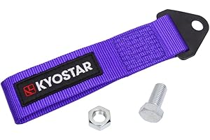 Kyostar Universal Racing Tow Strap for Front or Rear Bumper Towing Hooks, High Strength Tow Straps, Upgrade Version (Purple)