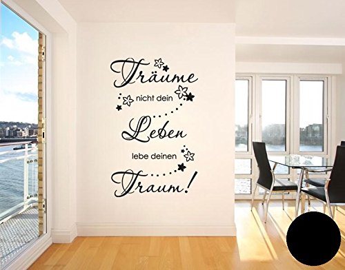 Wandtattoo Lebe deinen Traum B x H: 50cm x 80cm Farbe: schwarz von Klebefieber®