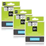 Color: Negro sobre Transparent. Tamaño: 12mm/1/2"(Ancho) x7m/23'(Largo)