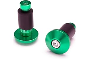 ALCHEMY PARTS Moto Terminali Pesi CNC Alluminio Billet Per 22mm 7/8" Manubrio - Verde