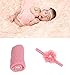 Produktbild Neugeborenes Baby Rosa Fotografie Swaddle Wrap mit Spitze Stirnband Foto Stützen Zubehör