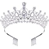 ♥ Característica: la tiara es flexible y encantadora, lo que hace que se ajuste perfectamente a tu cabeza. Color plata