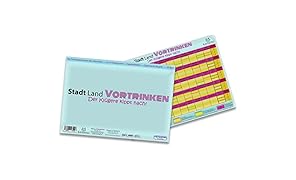 Stadt Land Vortrinken - Der Klügere kippt nach, Stadt Land Fluss Trinkspiel für Erwachsene, mit 61+4 Kategorien und trinkreichen Spezialfeldern / Katertag Trinkspiele