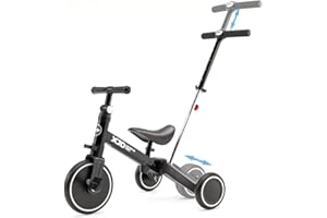 XJD 4 en 1 Vélo Draisienne Tricycle pour Enfants de 1-3 Ans Premier Vélo d'Entraînement d'Équilibre Véhicule avec Pédale Cadeau pour Filles Garçons Léger