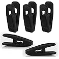 Otylzto 30 Pack Black Velvet Hanger Clips, Strong Pinch Grip Clips for Slim-line Hangers