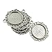 Produktbild Homyl 10 Stück Vintage Tibetanische Cabochon Abdeckung Cabochons Lünette Anhänger Charms Cabochon Einstellungen - 20mm