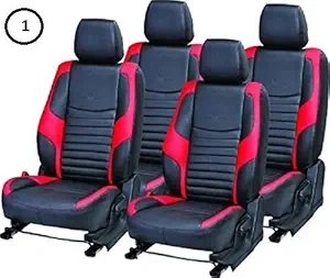Khushal Leatherite Car Seat Covers Designer Front and Back Seat Cover Set for Hyundai i 10 Black Old I 10 Model Year 2010 2014