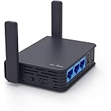 GL.iNet GL-AR750S-Ext (Slate) Gigabit AC VPN Reiserouter, 300Mbps(2.4GHz)+433Mbps(5GHz) Wi-Fi, 128MB RAM, MicroSD-Unterstützu