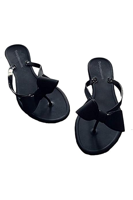 jelly shoes with bow