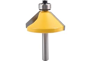 Broca KATUR de fresado de chaflán y biselado de 45 grados, broca de fresado de chaflán con punta de carburo con vástago de 1/4 pulg.