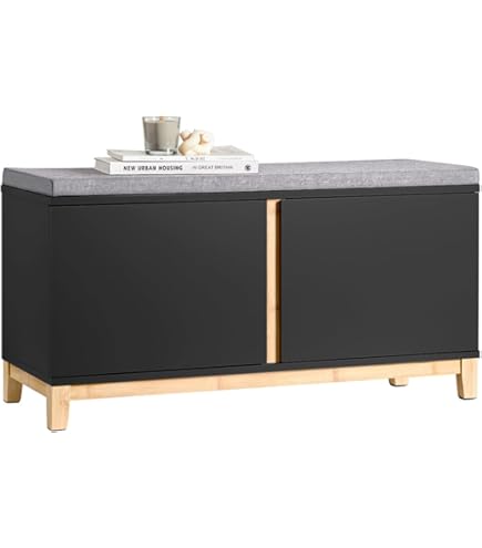 BonVache Banc à Chaussures, Compartiment Rabattable Avec