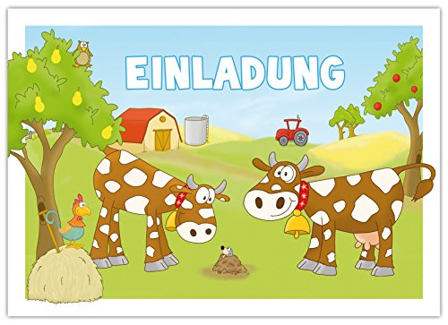 10 EINLADUNGSKARTEN „BAUERNHOF“ zum Kindergeburtstag für Mädchen und Jungen - 2