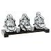 Produktbild Kerzenhalter für 3 Kerzen - Buddha der Weisheit-Design - Farbe SILBER mit Patina
