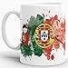 Produktbild WM-Tasse Matrjoschka Portugal - Weiss - Fussball-Weltmeisterschaft in Russland/Pokal/Mug/Cup/Becher/Beste Qualität - 25 Jahre Erfahrung