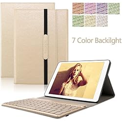 DINGRICH Funda Teclado Tablet Tab A 10.1, Teclado Inalámbrico Bluetooth Iluminación para Tab A 10.1 SM-T580/SM-T585