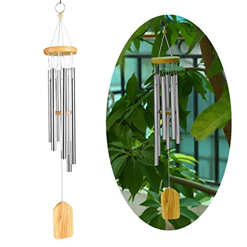 SOLEDI Wind Chimes Windspiel Klangspiel 6 Rohre Melody Dekoration Geschenk