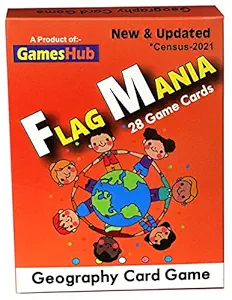 Geography Flag flash cards for Kids with capital currency continent population neighbouring countries , Country Trump Cards Game, Educational Toy, General Knowledge geography Return Gift Ages 5-8 Years, 9-12 Year Old Boys and Girls- 28 Cards