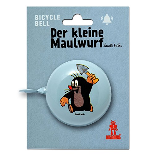 TV - Der Kleine Maulwurf - Schaufel Retro Fahrradklingel aus massivem Stahl - blau - LOGOSHIRT