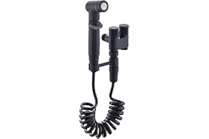 CARMOTTER Vanne de Contrôle 1 Entrée 2 Sorties, Robinet Double Commande pour Machine à Laver et Toilettes, Vanne Triangulaire à Poignée Double pour Salle de Bain (Noir Élégant)