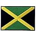 Produktbild Jamaika-Flagge Emblem Rasta Jamaikanischer Rastafarian Bestickter Aufnäher zum Aufbügeln / Annähen