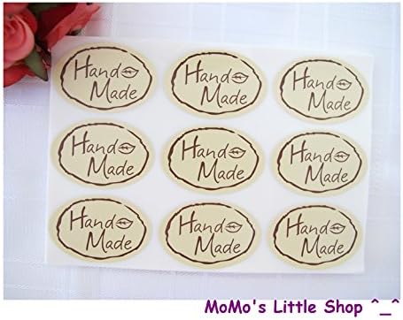 27 Lovely ZAKKA Ellipse "Handmade" Stickers/Labels for Home Baking/Gift Wrapping/Card-making/General Decoration