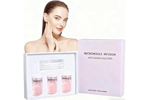 GXGM Microneedling Viso Set, Micro Infusion System, Microneedling, Incluso Needle 1 Pezzo, 3 Fiale di Siero da 5 Ml, Ridurre le Rughe e Rassodare la Pelle