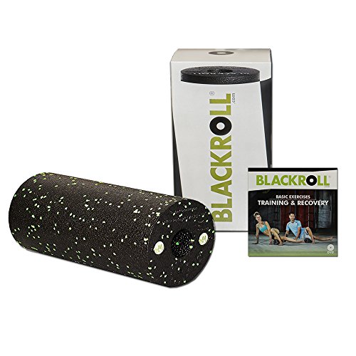 BLACKROLL - DAS ORIGINAL Standard Farbe Schwarz Grün MEGAMARIS Edition + DVD + Übungsanleitung , Selbstmassagerolle