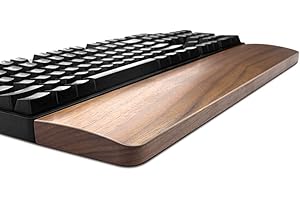 Repose-poignet ergonomique VAYDEER pour jeu avec clavier sans fil 87 touches pour ordinateur portable et de bureau, saisie facile et confortable,soulagement de la douleur, durable et en bois de 35,6cm