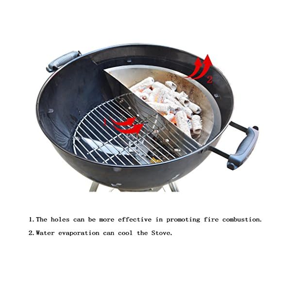 Onlyfire Contoured Stainless Steel CharBasket Charcoal Briquet