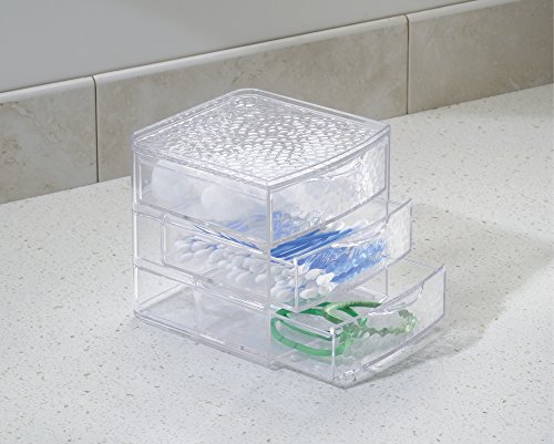 mDesign Schubladenbox – die Aufbewahrungsbox mit drei Schubladen, ideal als Kosmetik Organizer - 2